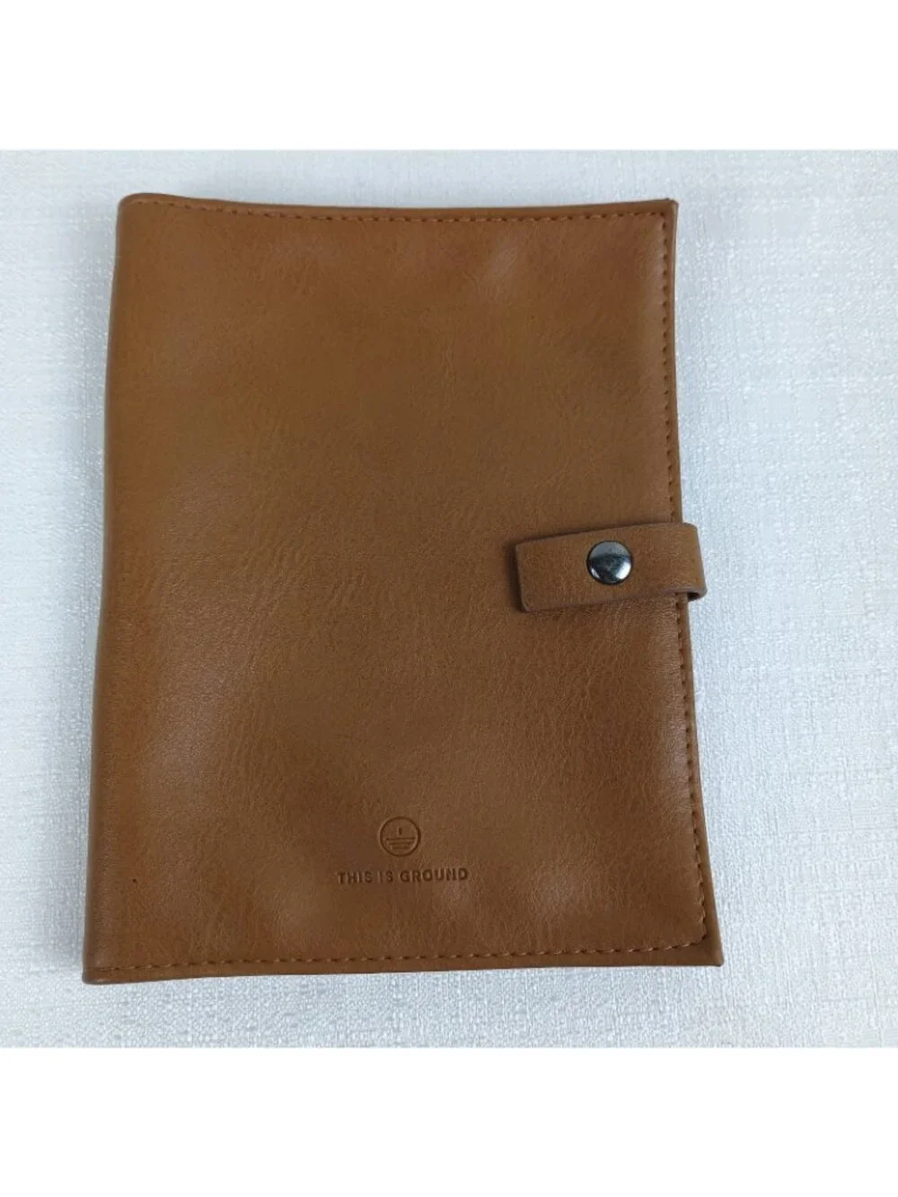 American Airlines This Is Ground Leather Travel Document Case brown snap pouch